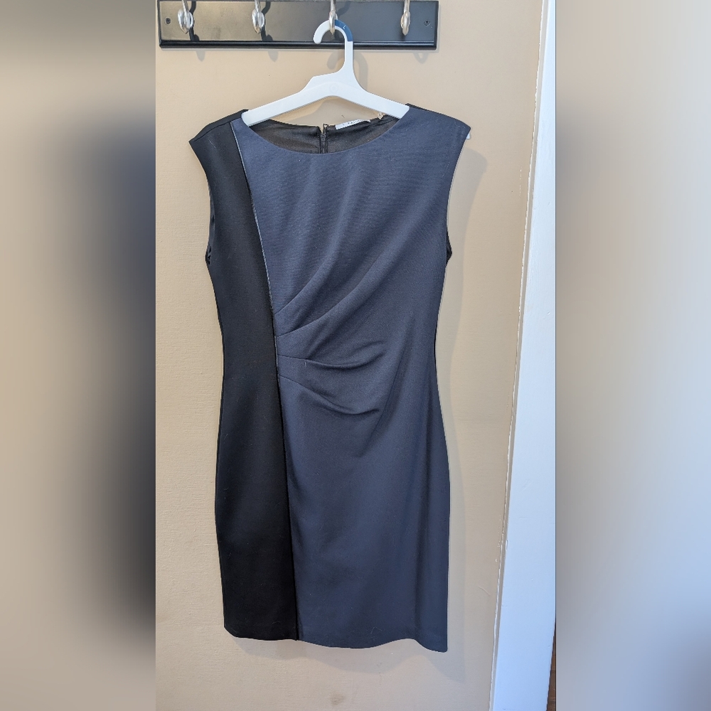 Tahari Black and Gray Mini Dress